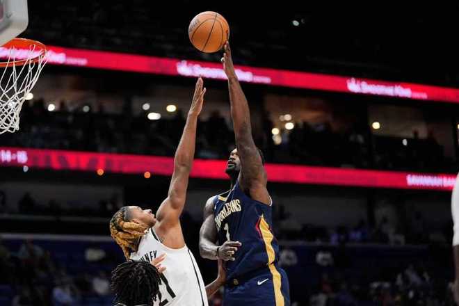 墨菲34+9鵜鶘逆轉送籃網5連敗 錫安25+6波特20+7丟絕平球